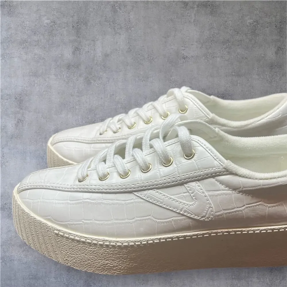 Tretorn white croc
